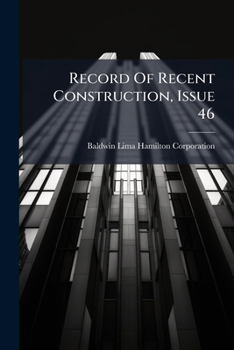 Paperback Record Of Recent Construction, Issue 46 Book