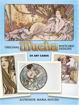 Paperback Original Mucha Postcard Designs: 24 Art Cards Book
