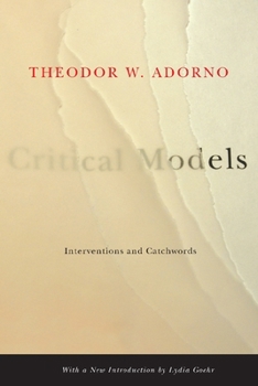 Paperback Critical Models: Interventions and Catchwords Book