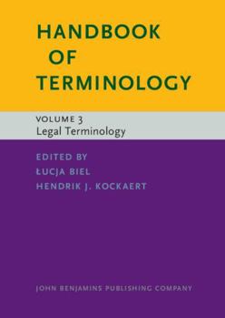 Hardcover Legal Terminology (Handbook of Terminology, 3) Book