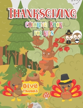 Paperback Thanksgiving Coloring Book for Kids Book