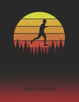 Weekly Planner: Running | 2020 - 2021 | Plan Weeks for 1 Year | Retro Vintage Sunset Cover | January 20 - December 20 | Planning Organizer Writing ... | Plan Days, Set Goals & Get Stuff Done
