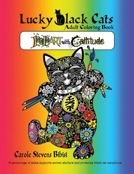 Paperback Lucky Black Cats Adult Coloring Book