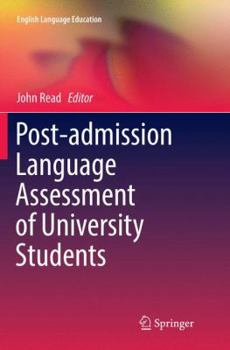 Paperback Post-Admission Language Assessment of University Students Book