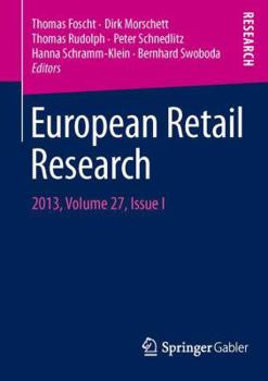 Paperback European Retail Research: 2013, Volume 27, Issue I Book