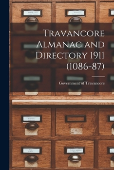 Paperback Travancore Almanac and Directory 1911 (1086-87) Book