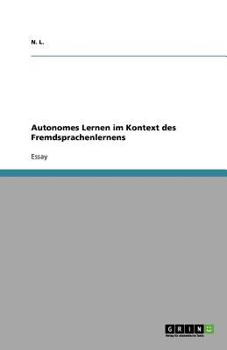 Paperback Autonomes Lernen im Kontext des Fremdsprachenlernens [German] Book