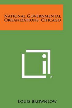 Paperback National Governmental Organizations, Chicago Book