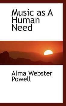 Paperback Music as a Human Need Book