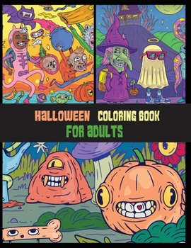 Paperback Unique Halloween Coloring Book for Adults: Cute yet Spooky Horror Coloring Pages for Relaxation Book