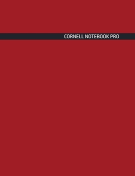 Paperback Cornell Notebook Pro: Large Note Taking System For School And University. College Ruled Pretty Light Notes. Ruby Red Ink Cover - Trendy Note Book