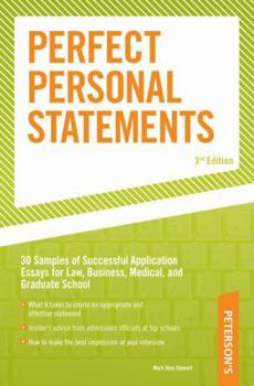 Paperback Peterson's Perfect Personal Statements Book