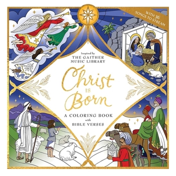 Paperback Christ Is Born: A Coloring Book with Bible Verses Book