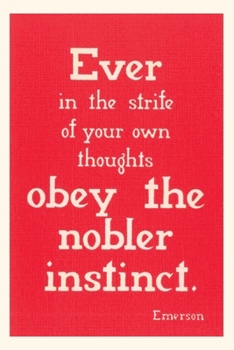 Paperback Vintage Journal Obey the Nobler Instinct, Emerson Book