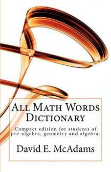 Paperback All Math Words Dictionary Book