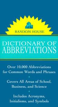 Paperback Random House Dictionary of Abbreviations Book