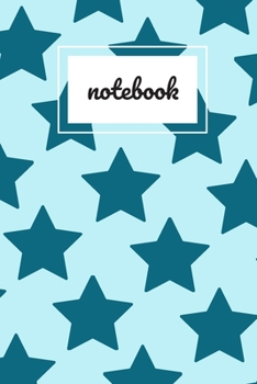 Paperback Blue star print notebook: novelty notebook 6"x9" Book