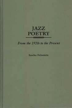 Hardcover Jazz Poetry: From the 1920s to the Present Book