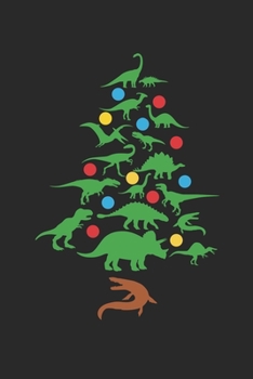 Christmas Tree Dinosaurs Christmas Notebook - Paleontology Journal - Christmas Gift for Paleontologists, Dinosaur Fans And Dino Lovers: Medium ... Diary, 110 page, Lined, 6x9 (15.2 x 22.9 cm)