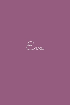 Eva: notebook with the name on the cover, elegant, discreet, official notebook for notes, dot grid notebook,