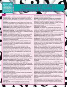 Paperback Criminal Law I (Definitions and Terminology) (Speedy Study Guide) Book