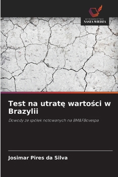 Paperback Test na utratę wartości w Brazylii [Polish] Book