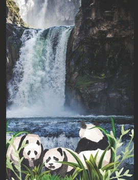 Paperback Cute Panda Notebook: A cute panda notebook with 130 pages large 8.5 x 11 size with a durable glossy soft cover. Pages are half blank for dr Book