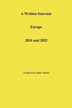 Paperback A Written Souvenir Europe 2024 and 2025 Book