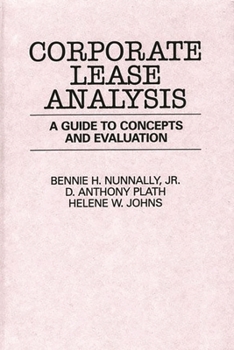 Hardcover Corporate Lease Analysis: A Guide to Concepts and Evaluation Book