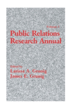 Paperback Public Relations Research Annual: Volume 3 Book