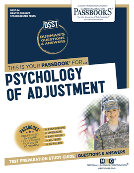 Paperback Psychology of Adjustment (Dan-34): Passbooks Study Guide Volume 34 Book