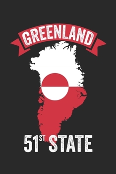 Paperback Greenland 51St State: notebook/diary/taskbook/120 pages/checked pages,6x9 inch Book