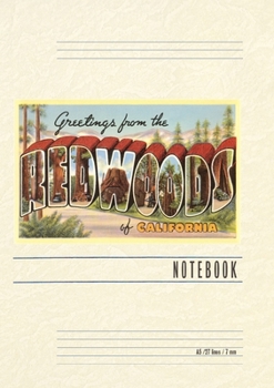 Paperback Vintage Lined Notebook Greetings from the Redwoods, California Book