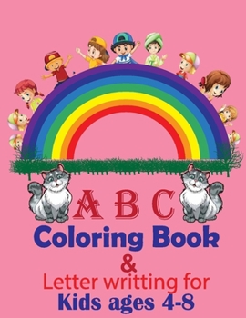 ABC coloring book: high-quality black&white Alphabet coloring book for kids ages 4-8. Toddler ABC coloring book