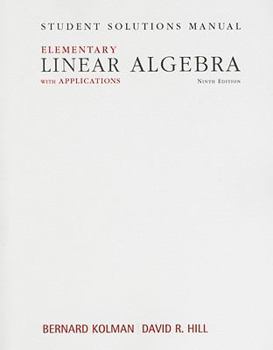 Paperback Student Solutions Manual for Elementary Linear Algebra with Applications Book