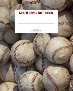 Paperback Graph Paper Notebook: Baseball; 5 squares per inch; 50 sheets/100 pages; 8 x 10 Book