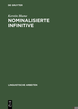 Hardcover Nominalisierte Infinitive [German] Book