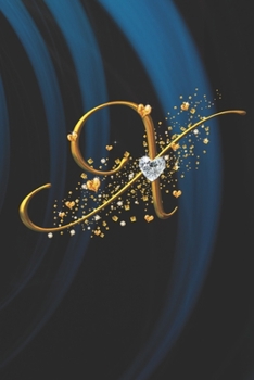 X: Cute Golden Initial Monogram Letter, Pretty Blank Lined Notebook, Writing Pad, Journal or Diary, A Composition Notebook Gift for Kids, Girls & ... - Size 6x9 inches - Soft Cover (Glossy)Pages