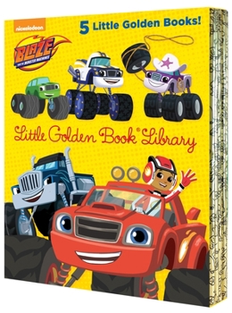 Hardcover Blaze and the Monster Machines Little Golden Book Library -- 5 Little Golden Books: Five of Nickeoldeon's Blaze and the Monster Machines Little Golden Book