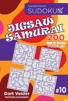 Paperback Sudoku Jigsaw Samurai - 200 Easy to Normal Puzzles 9x9 (Volume 10) Book