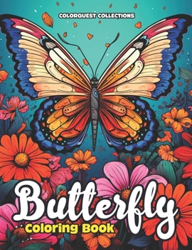 Paperback Butterfly Coloring Book: Blossoms and Butterflies: A Serene Coloring Escape Book