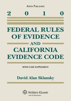 Paperback Federal Rules of Evidence & California Evidence Code 2010 Book