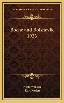 Hardcover Boche and Bolshevik 1923 Book