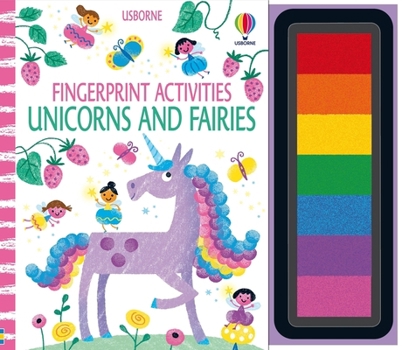 Hardcover Fingerprint Activities Unicorns and Fairies Book