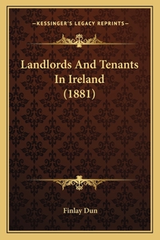 Paperback Landlords And Tenants In Ireland (1881) Book