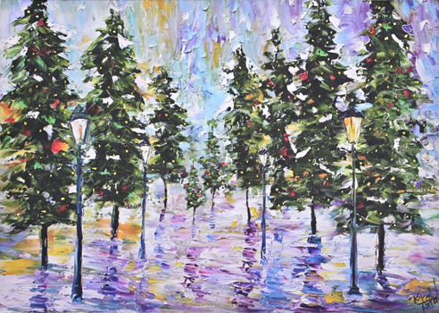 Misc. Pines in Moonlight Deluxe Boxed Holiday Cards (20 Cards, 21 Self-Sealing Envelopes) [With Envelope] Book