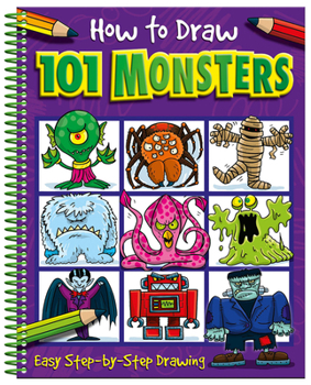 Spiral-bound How to Draw 101 Monsters Book