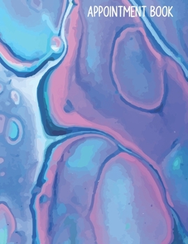 Appointment Book: Featuring daily weekly calendar with 15 minute hourly intervals (7am-9pm) for scheduling, Hair Stylists, Salons, and Nail Salons. (blue watercolor)