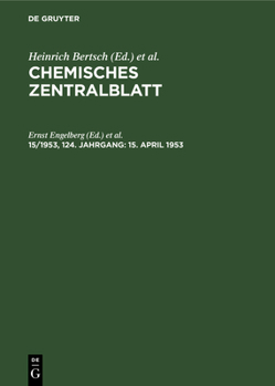 Hardcover 4/15/53 [German] Book