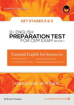 Paperback 11+ English Preparation Tests for the Cem Exam Book
